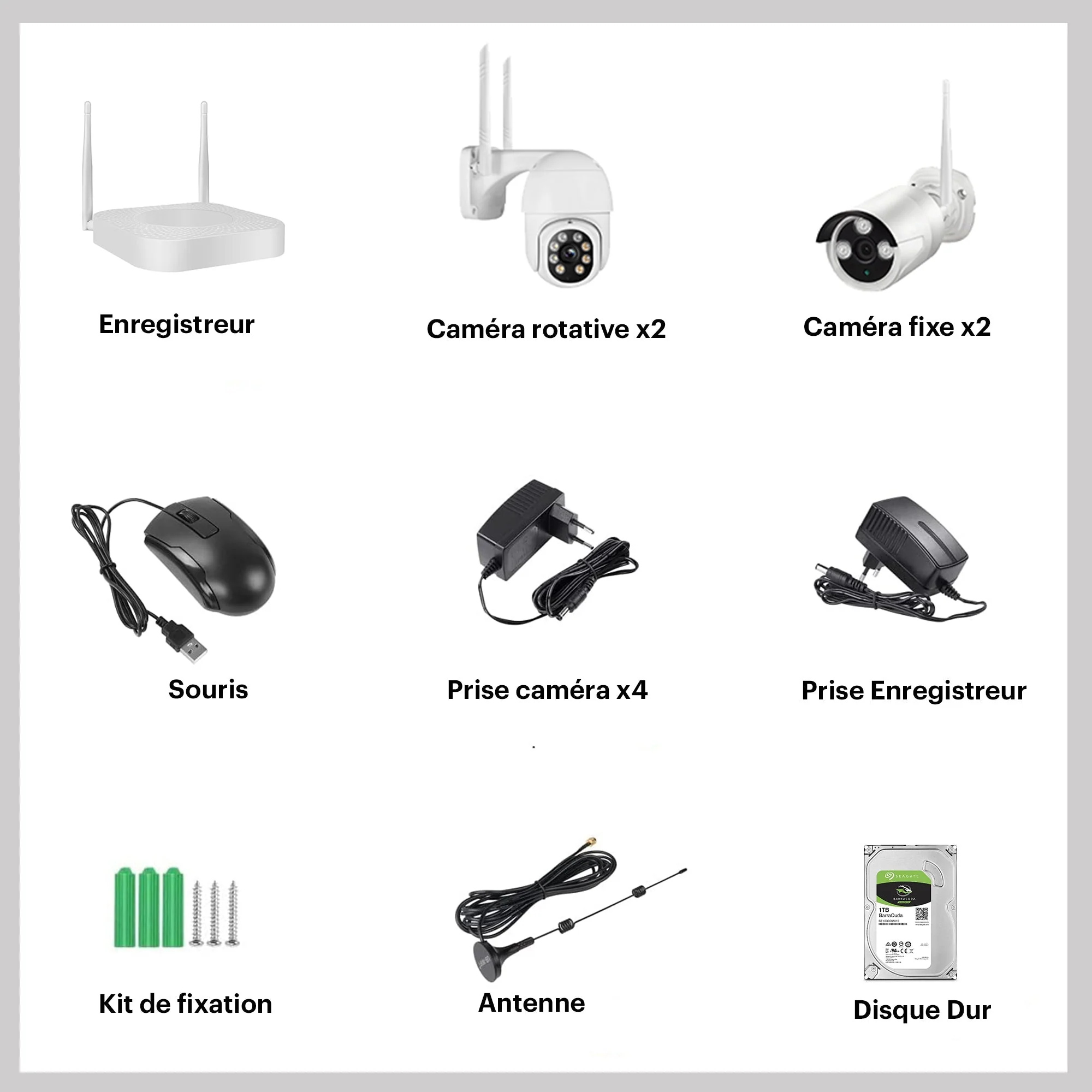 Daewoo Enregistreur NVR avec 4 Caméras et 1 disque dur 1To - Image 8
